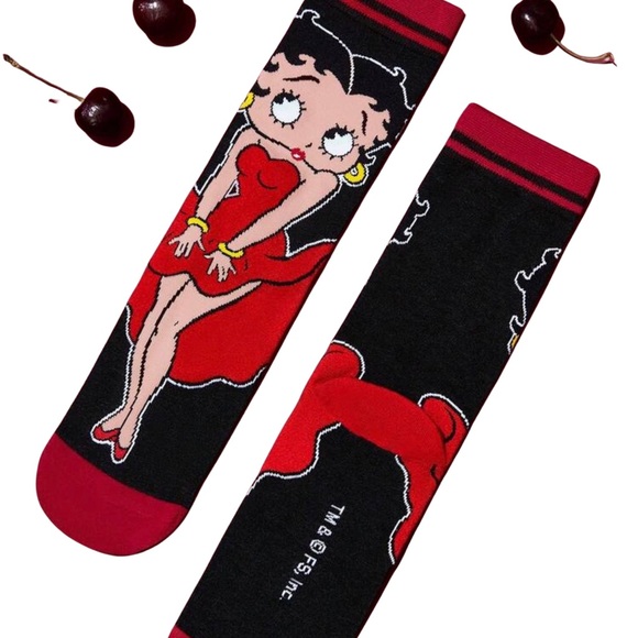 •Old Hollywood Sass• Betty Boop Graphic Crew Socks 3 for $21 - Picture 2 of 2